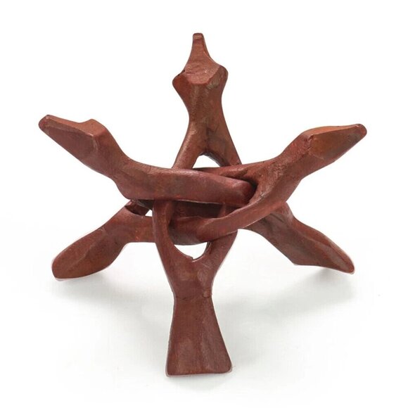 12" Tripod Wood Stand Display Stand Gemstone Mineral Specimen Sphere Shell - Picture 1 of 7